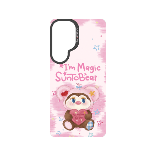 Pink Heart Bear Snap-On Phone Case
