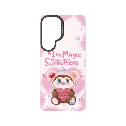 Pink Heart Bear Snap-On Phone Case