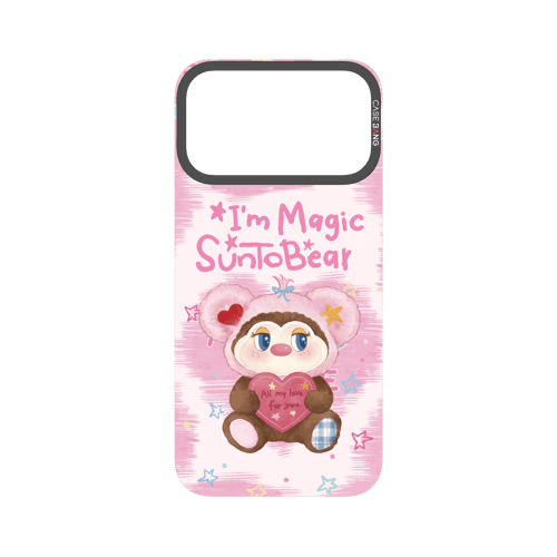 Pink Heart Bear Snap-On Phone Case