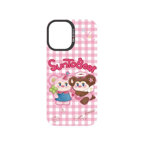 Pink Plaid Pair Snap-On Phone Case