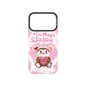 Pink Heart Bear Snap-On Phone Case