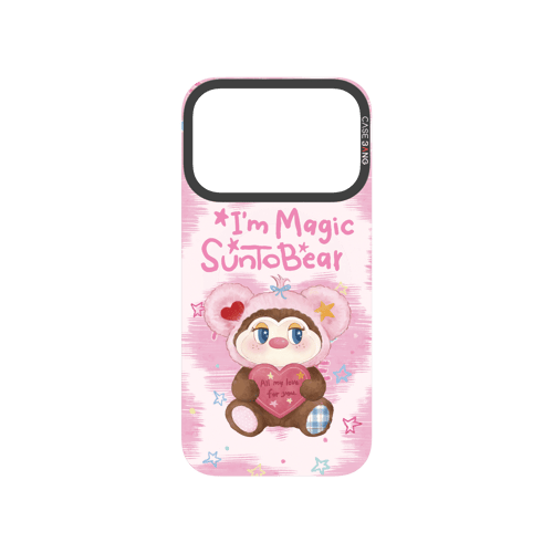 Pink Heart Bear Snap-On Phone Case