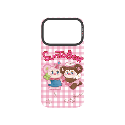 Pink Plaid Pair Snap-On Phone Case