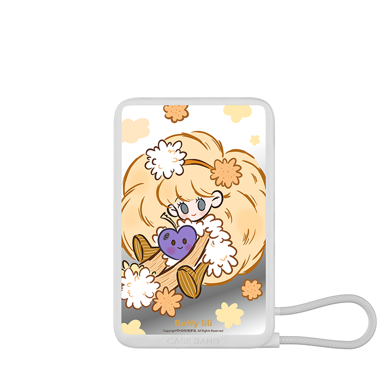 Fluffy Lili Series Power Bank Built in Cable