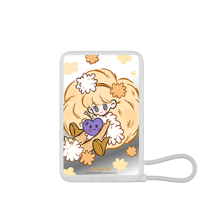 Fluffy Lili Series Power Bank Built in Cable