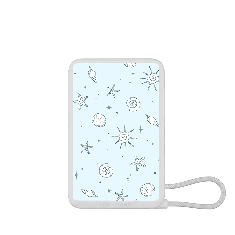 Seaside Holiday Series Power Bank Built in Cable