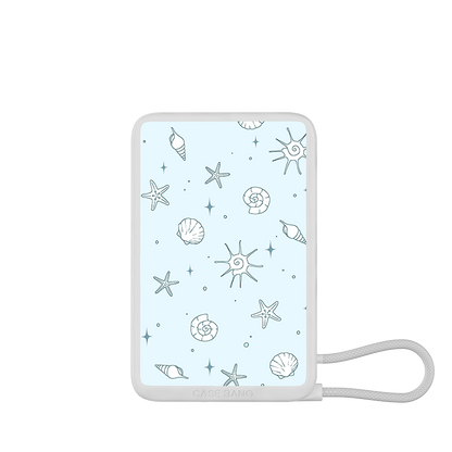 Seaside Holiday Series Power Bank Built in Cable