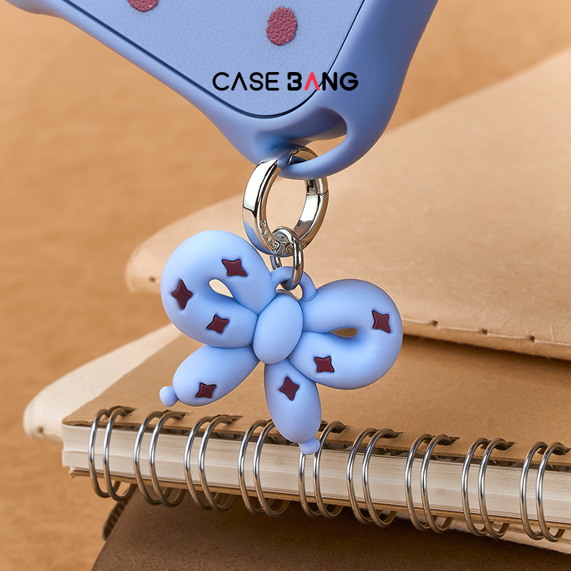 Dusty Blue Balloon Bow Pendant