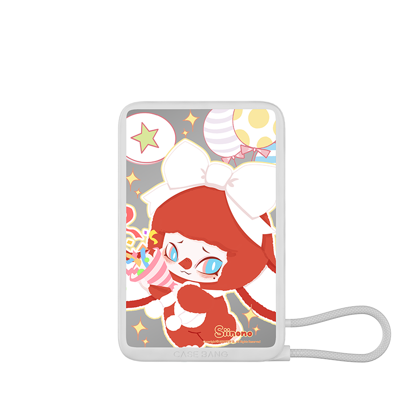 Siinono Series 10000mAh power bank with built-in cable