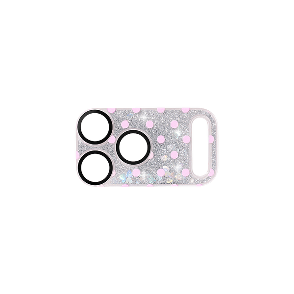 Pink Polka  Dots Camera Lens