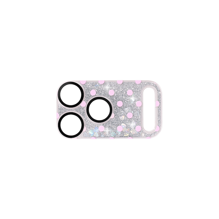 Pink Polka  Dots Camera Lens