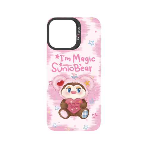 Pink Heart Bear Snap-On Phone Case