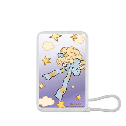 Fluffy Lili Series Power Bank Built in Cable