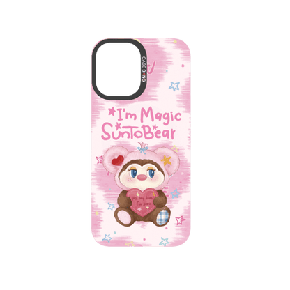 Pink Heart Bear Snap-On Phone Case