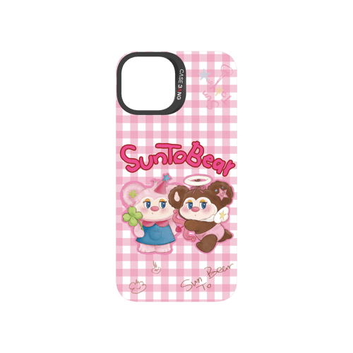 Pink Plaid Pair Snap-On Phone Case