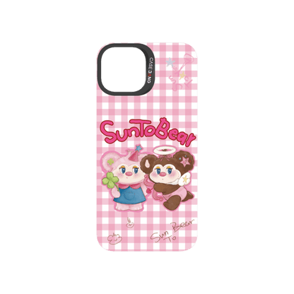 Pink Plaid Pair Snap-On Phone Case