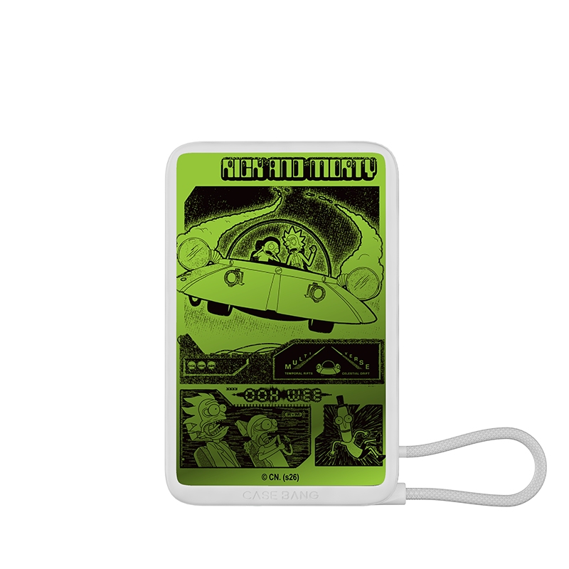 Rick and Morty Series Power Bank Built in Cable