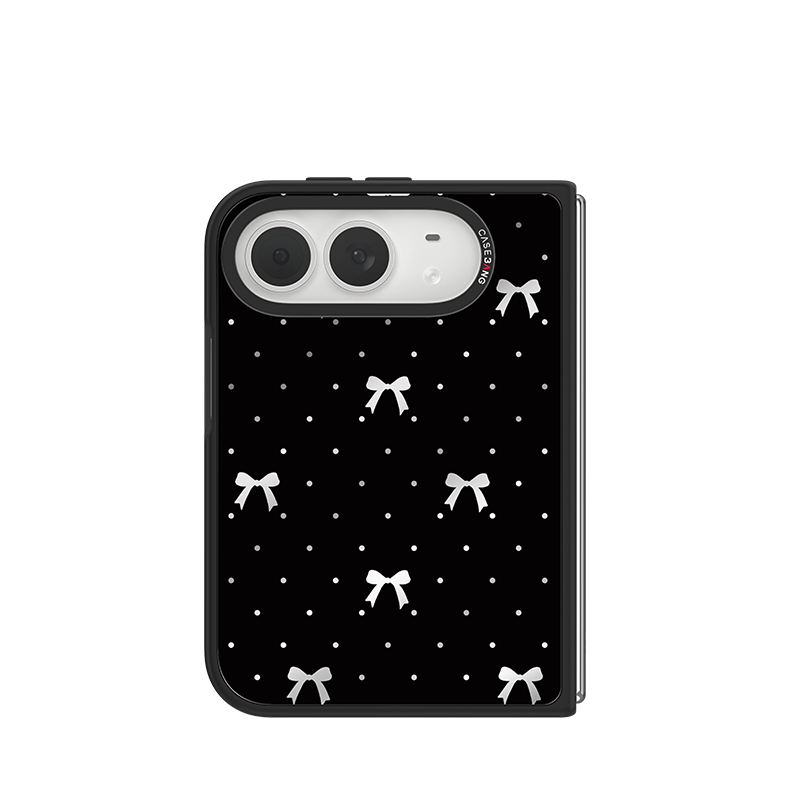 Midnight Black Bow iPhone Duo
