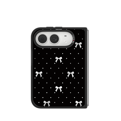 Midnight Black Bow iPhone Duo