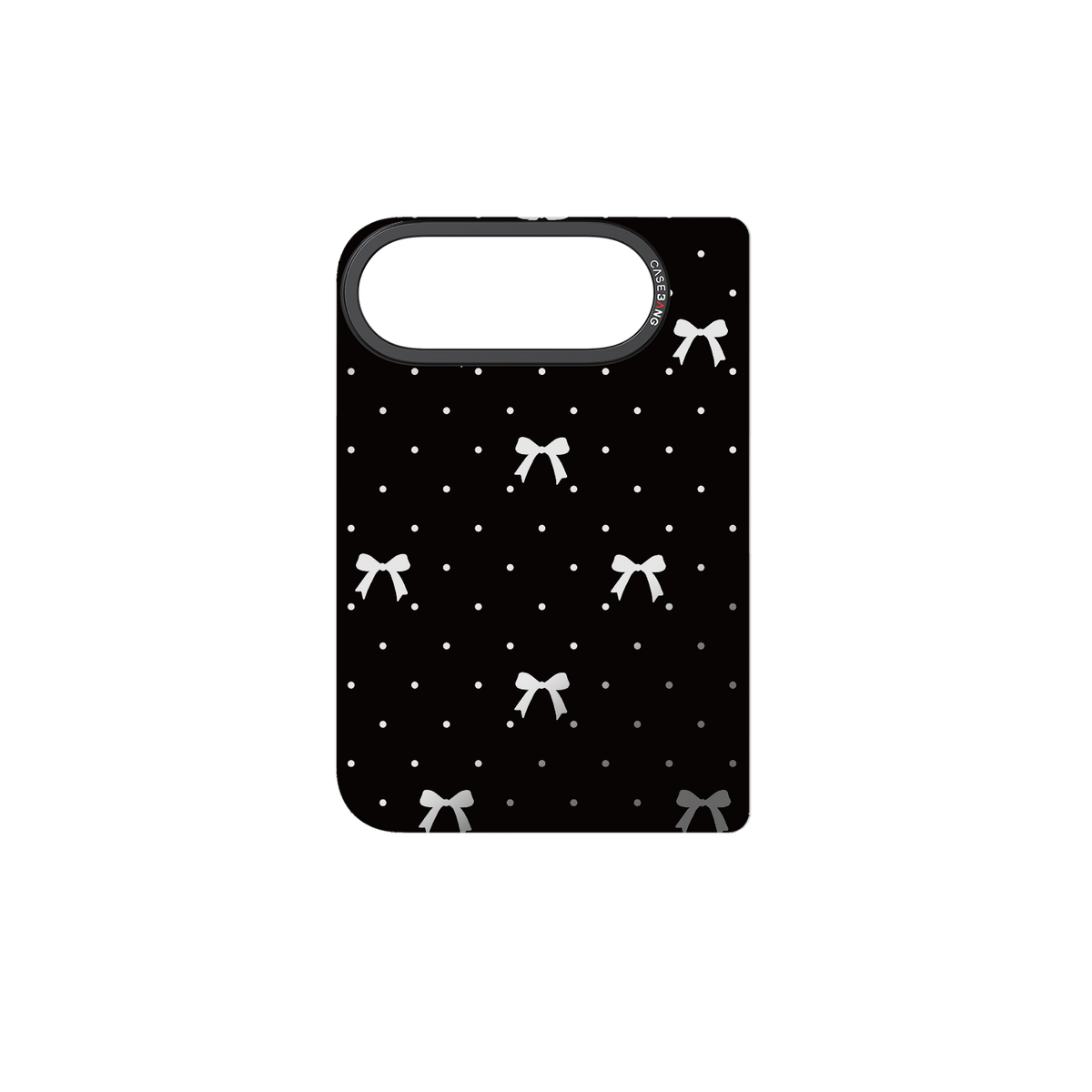 Midnight Black Bow iPhone Duo Snap-On Cover