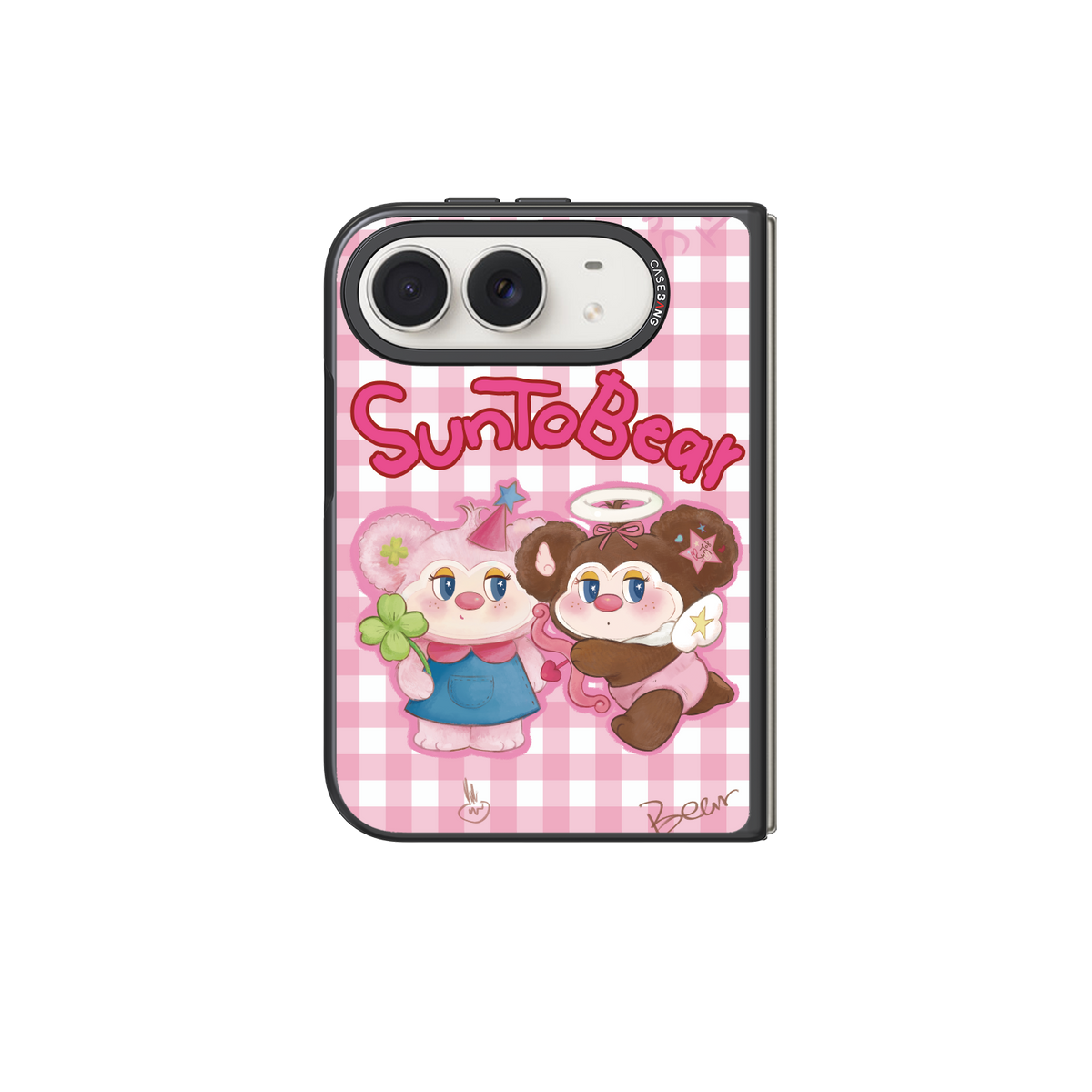 Pink Plaid Pair Snap-On Phone Case – iPhone Duo Snap-On Cover