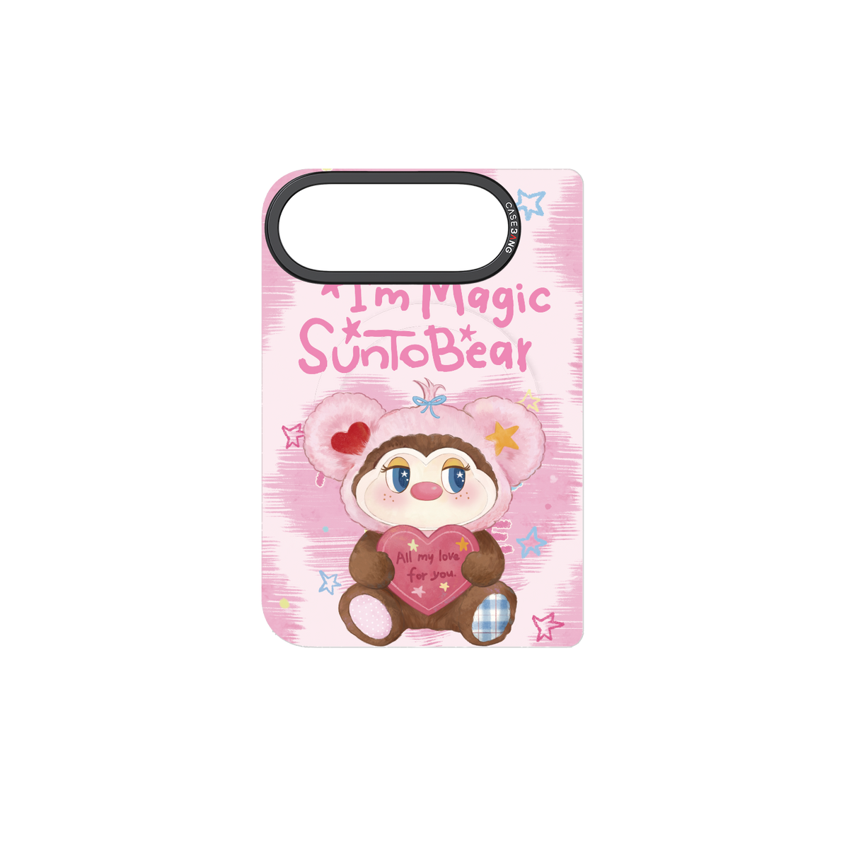 Pink Heart Bear iPhone Duo Snap-On Cover
