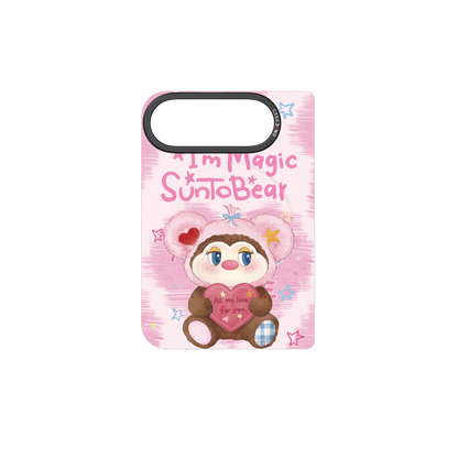 Pink Heart Bear iPhone Duo Snap-On Cover
