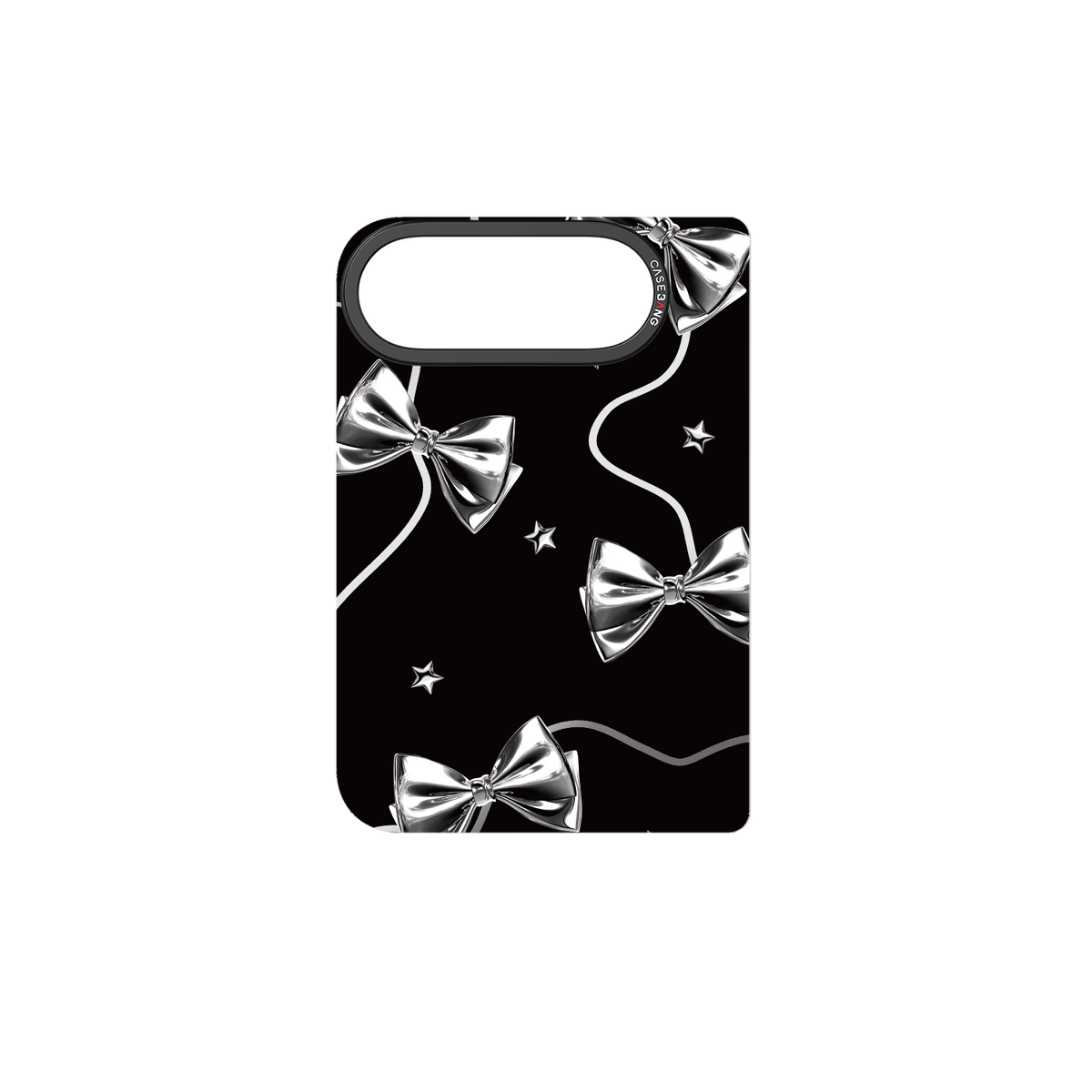 Black Silvery iPhone Duo Snap-On Cover