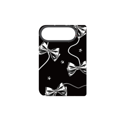 Black Silvery iPhone Duo Snap-On Cover