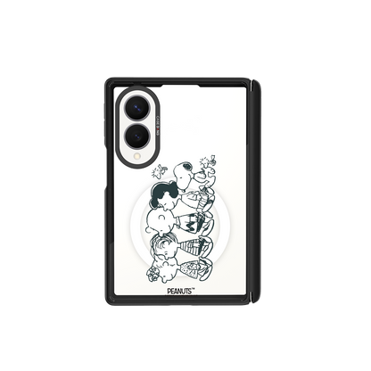 Galaxy Z Fold8 Snoopy Friends Sketch Back Cover