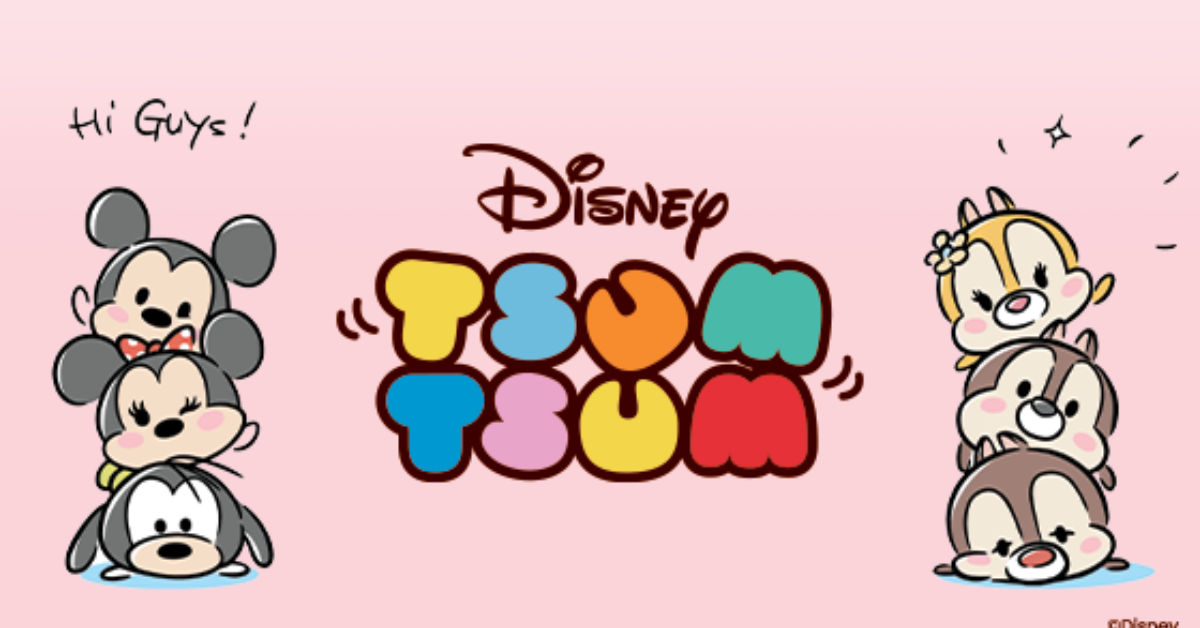 Disney Tsum Tsum logo with cartoon characters phone case collection