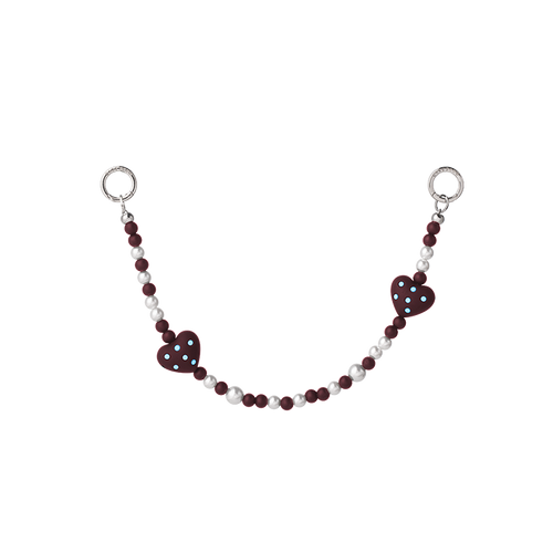 Red Dotted Twin Stars Phone Hand Charm