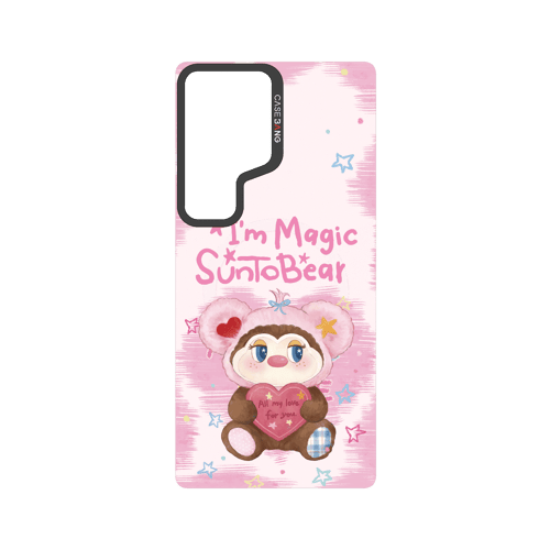 Pink Heart Bear Snap-On Phone Case