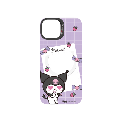 Purple Kuromi Letter Snap-On Phone Case