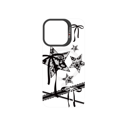 Star Bow Black Snap-On Phone Case