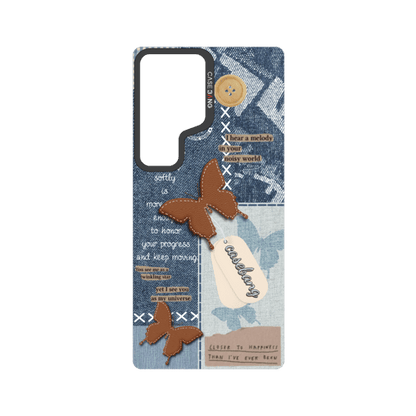 Denim Patchwork Snap-On Phone Case
