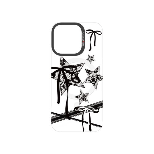Star Bow Black Snap-On Phone Case