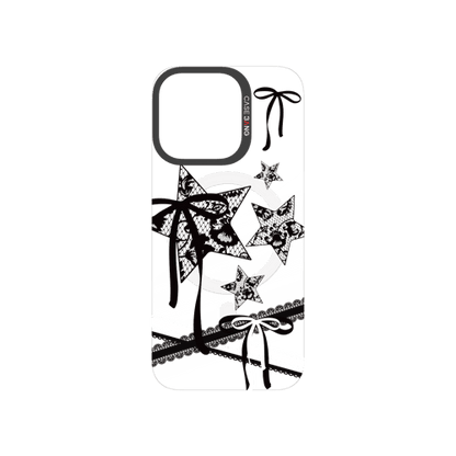 Star Bow Black Snap-On Phone Case