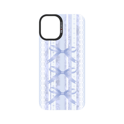 Bow Stripe Blue Snap-On Phone Case