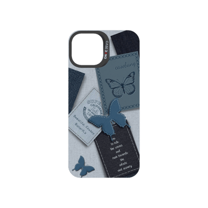 Denim Letter Snap-On Phone Case