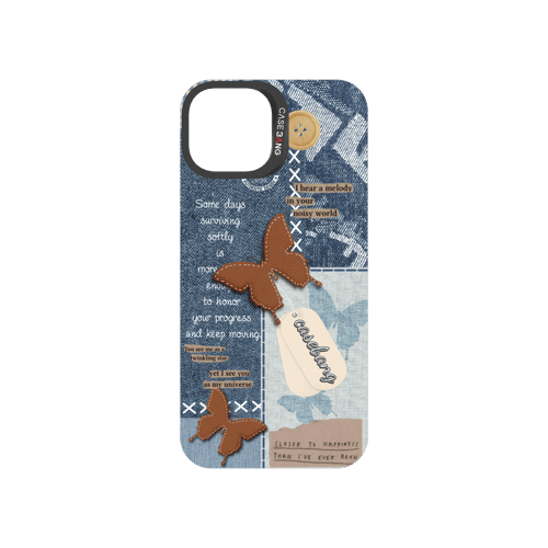 Denim Patchwork Snap-On Phone Case