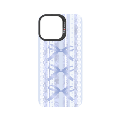Bow Stripe Blue Snap-On Phone Case