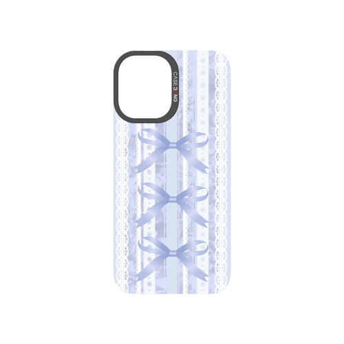 Bow Stripe Blue Snap-On Phone Case