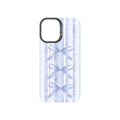 Bow Stripe Blue Snap-On Phone Case