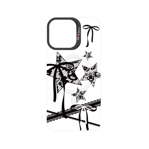 Star Bow Black Snap-On Phone Case