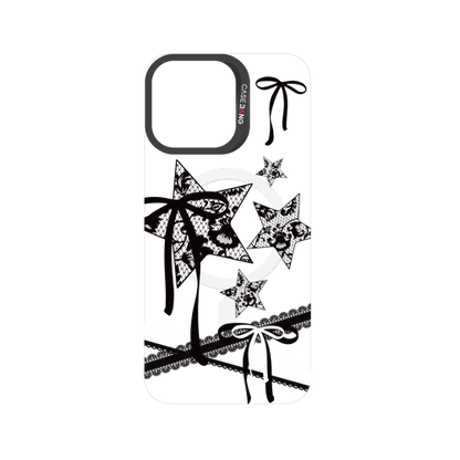 Star Bow Black Snap-On Phone Case