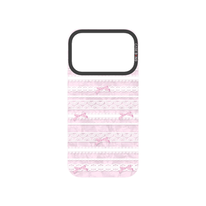 Lace Stripe Pink Snap-On Phone Case