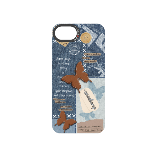 Denim Patchwork Snap-On Phone Case