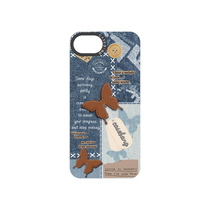 Denim Patchwork Snap-On Phone Case