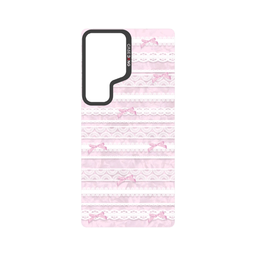 Lace Stripe Pink Snap-On Phone Case